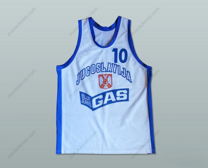 CUSTOM ANY Name Number ALEKSANDAR DJORDJEVIC 10 YUGOSLAVIA BASKETBALL JERSEY STITCH SEWN Top Stitched S-6XL