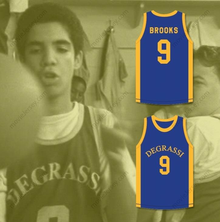 CUSTOM ANY Name Number DRAKE JIMMY BROOKS 9 DEGRASSI COMMUNITY SCHOOL PANTHERS BASKETBALL JERSEY Top Stitched S-6XL