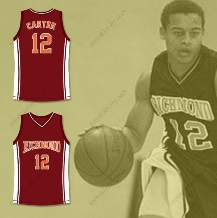 CUSTOM ANY Name Number ROBERT RI'CHARD DAMIEN CARTER 12 RICHMOND OILERS HOME BASKETBALL JERSEY COACH CARTER Top Stitched S-6XL