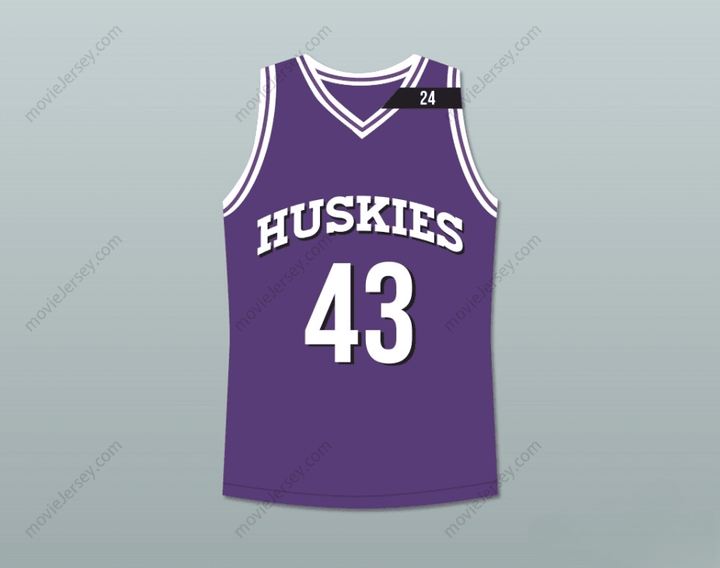 CUSTOM ANY Name Number MARLON WAYANS KENNY TYLER 43 HUSKIES BASKETBALL JERSEY THE 6TH MAN TRIBUTE Top Stitched S-6XL