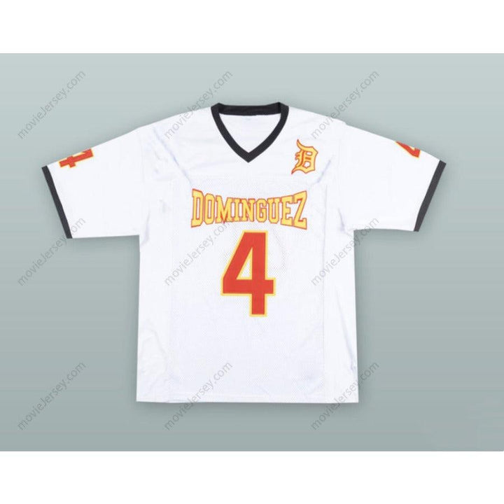CUSTOM ANY Name Number RICHARD SHERMAN 4 MANUEL DOMINGUEZ HIGH SCHOOL WHITE FOOTBALL JERSEY Top Stitched S-6XL