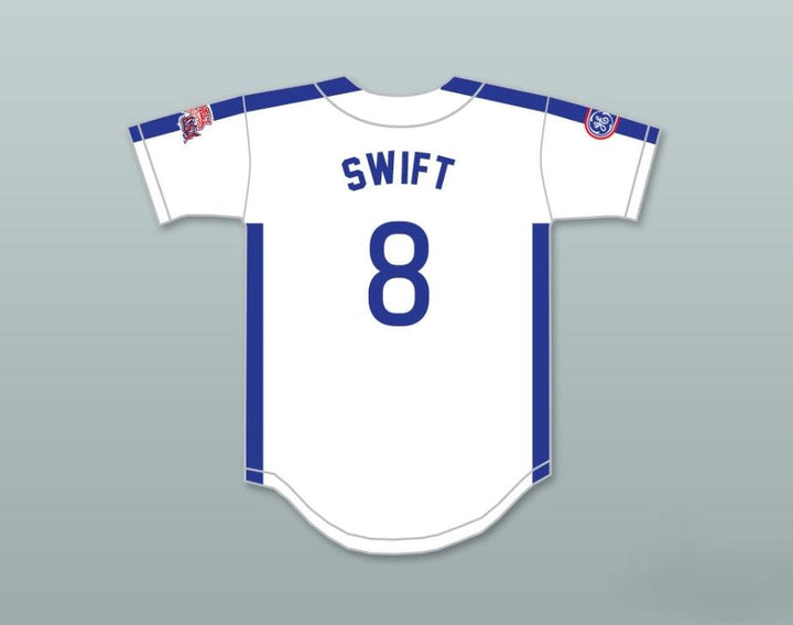 Custom Any Name Number BILL SWIFT 8 1984 USA TEAM WHITE BUTTON DOWN BASEBALL JERSEY Top Stitched S-6XL
