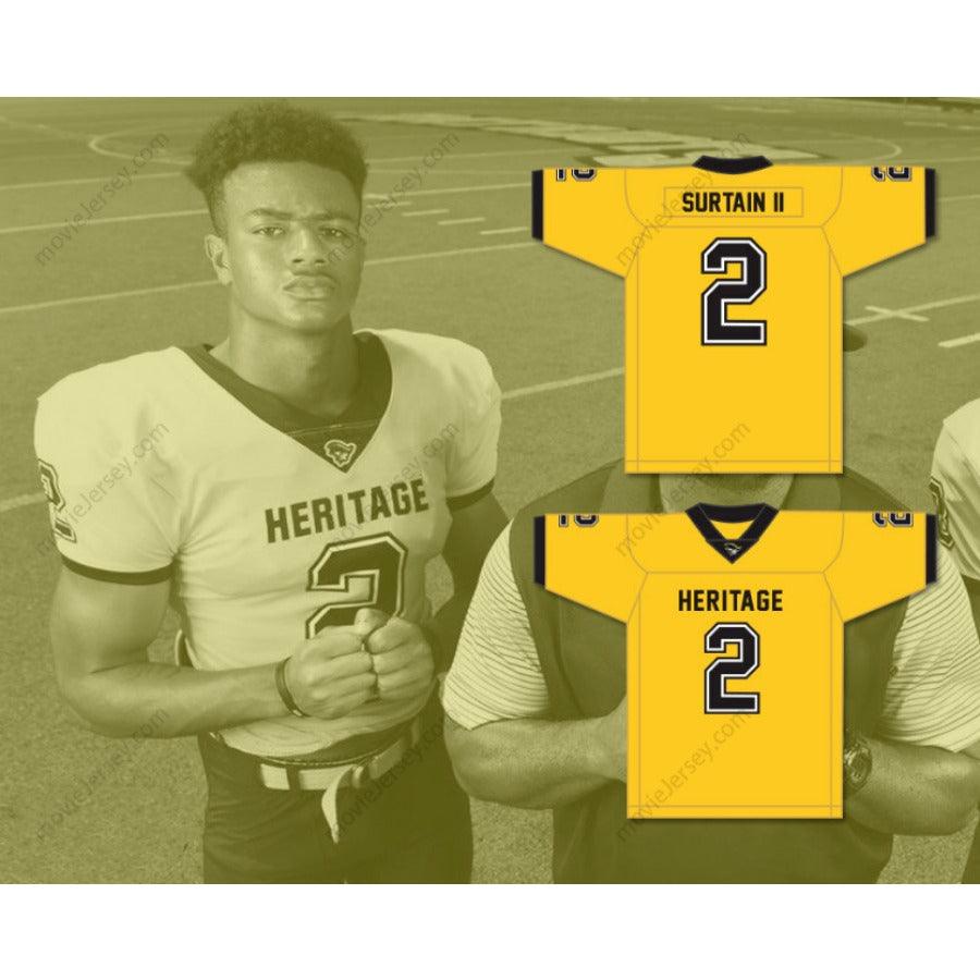 CUSTOM ANY Name Number PATRICK SURTAIN II 2 AMERICAN HERITAGE SCHOOL PATRIOTS Top Stitched S-6XL