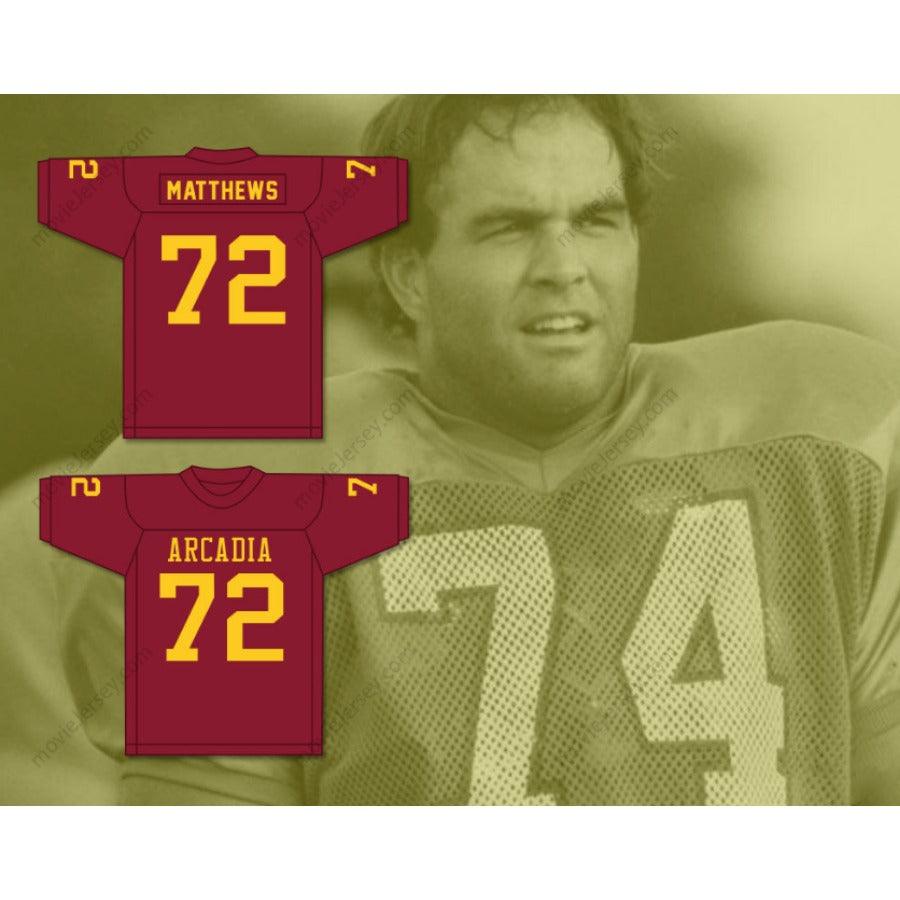 CUSTOM ANY Name Number BRUCE MATTHEWS 72 ARCADIA HIGH SCHOOL APACHES Football Jersey Top Stitched S-6XL