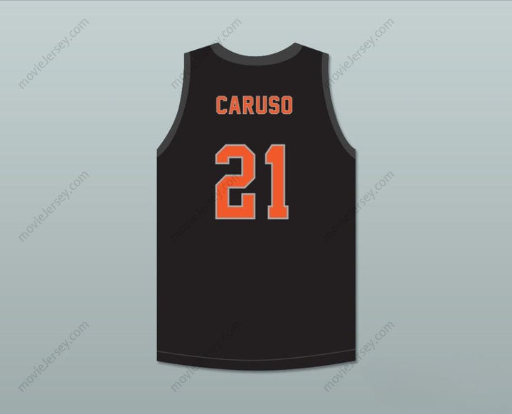 CUSTOM ANY Name Number ALEX CARUSO 21 TEXAS D1 AMBASSADORS  BLACK BASKETBALL JERSEY 2 Top Stitched S-6XL
