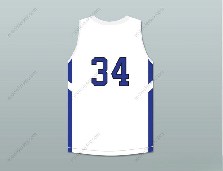 CUSTOM ANY Name Number SHAREEF O'NEAL 34 WINDWARD SCHOOL WILDCATS WHITE BASKETBALL JERSEY 1 Top Stitched S-6XL