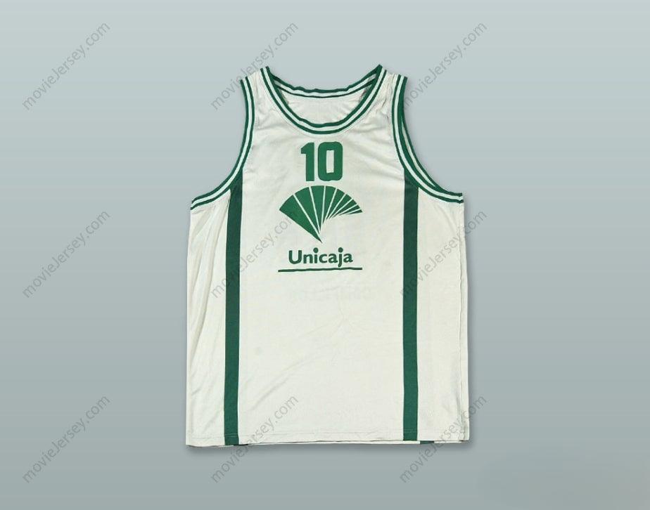 CUSTOM ANY Name Number UNICAJA BALONCESTO MALAGA SPAIN 10 WHITE BASKETBALL JERSEY Top Stitched S-6XL