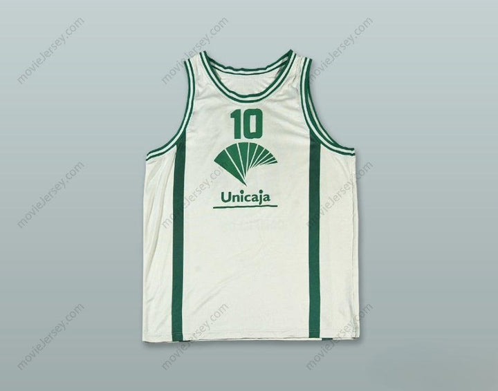 CUSTOM ANY Name Number UNICAJA BALONCESTO MALAGA SPAIN 10 WHITE BASKETBALL JERSEY Top Stitched S-6XL