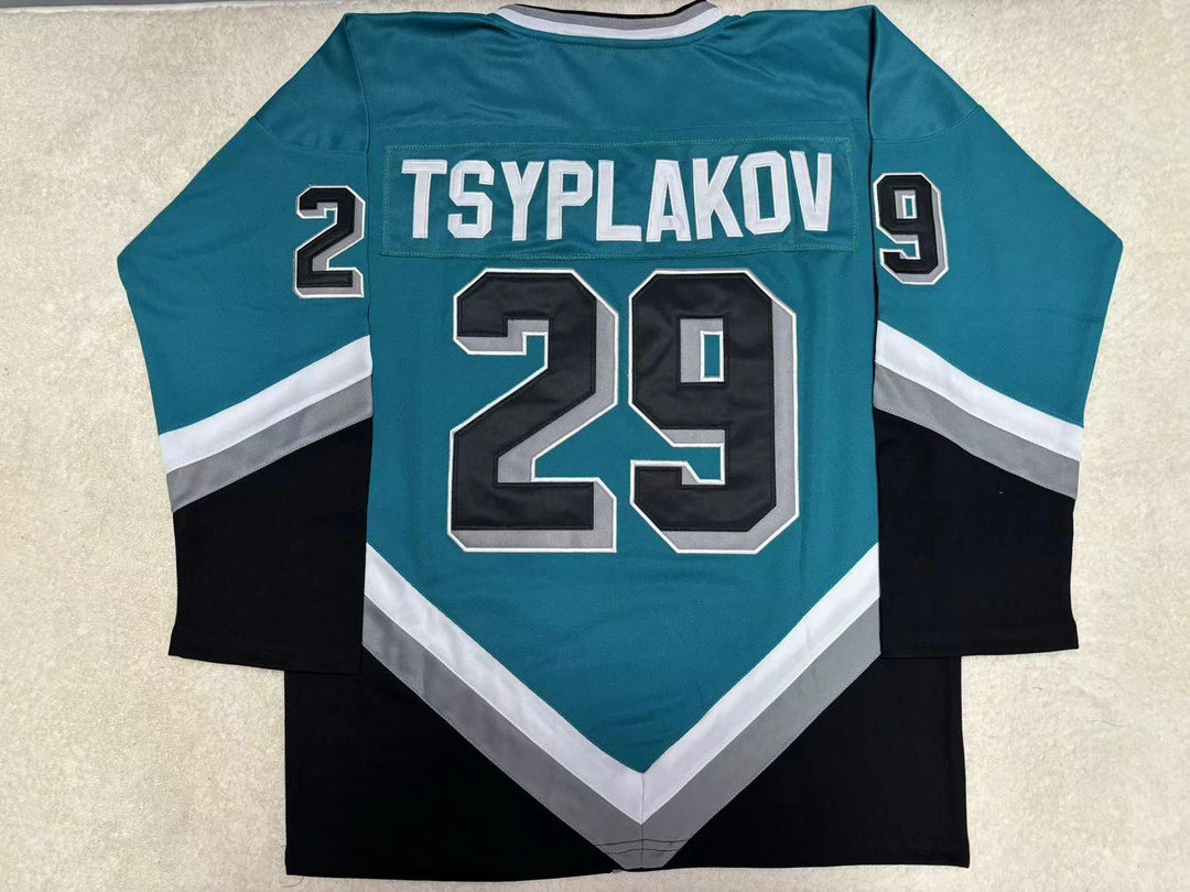 Custom Any Name Number VLADIMIR TSYPLAKOV 29 LAS VEGAS THUNDER TEAL HOCKEY JERSEY Top Stitched S-6XL