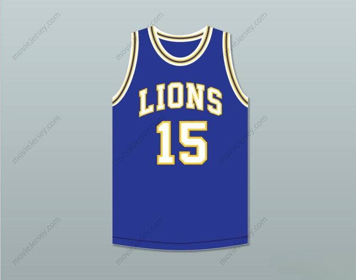 CUSTOM ANY Name Number JEFF HORNACEK 15 LYONS TOWNSHIP HIGH SCHOOL LIONS ROYAL BLUE BASKETBALL JERSEY 2 Top Stitched S-6XL