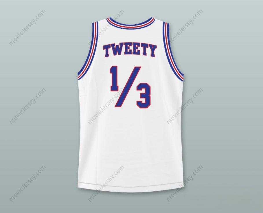 CUSTOM ANY Name Number SPACE JAM TWEETY BIRD 1/3 TUNE SQUAD BASKETBALL JERSEY WITH TWEETY BIRD PATCH Top Stitched S-6XL