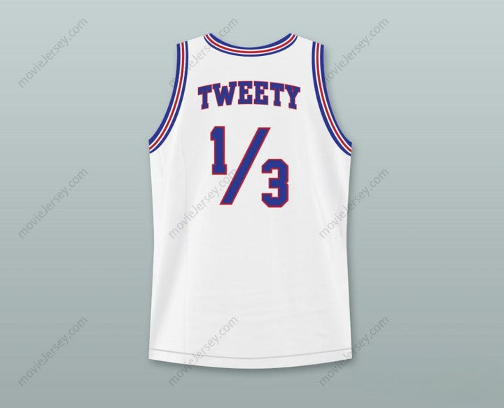CUSTOM ANY Name Number SPACE JAM TWEETY BIRD 1/3 TUNE SQUAD BASKETBALL JERSEY WITH TWEETY BIRD PATCH Top Stitched S-6XL