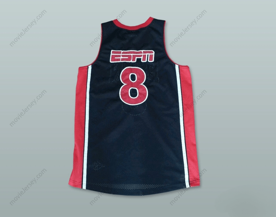 CUSTOM ANY Name Number ENTERTAINMENT AND SPORTS PROGRAMMING NETWORK 8 BASKETBALL JERSEY Top Stitched S-6XL
