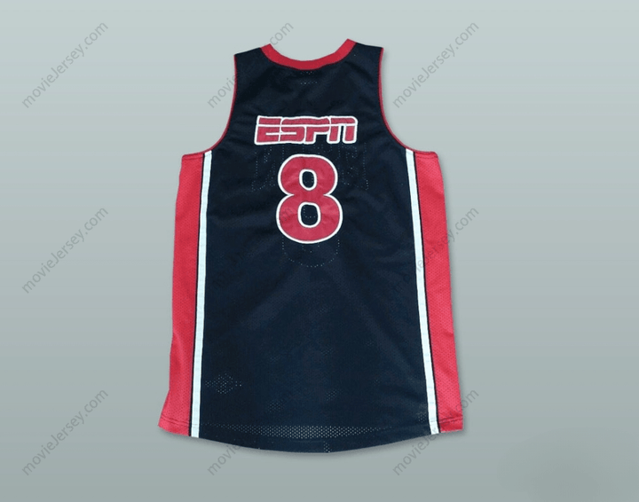 CUSTOM ANY Name Number ENTERTAINMENT AND SPORTS PROGRAMMING NETWORK 8 BASKETBALL JERSEY Top Stitched S-6XL