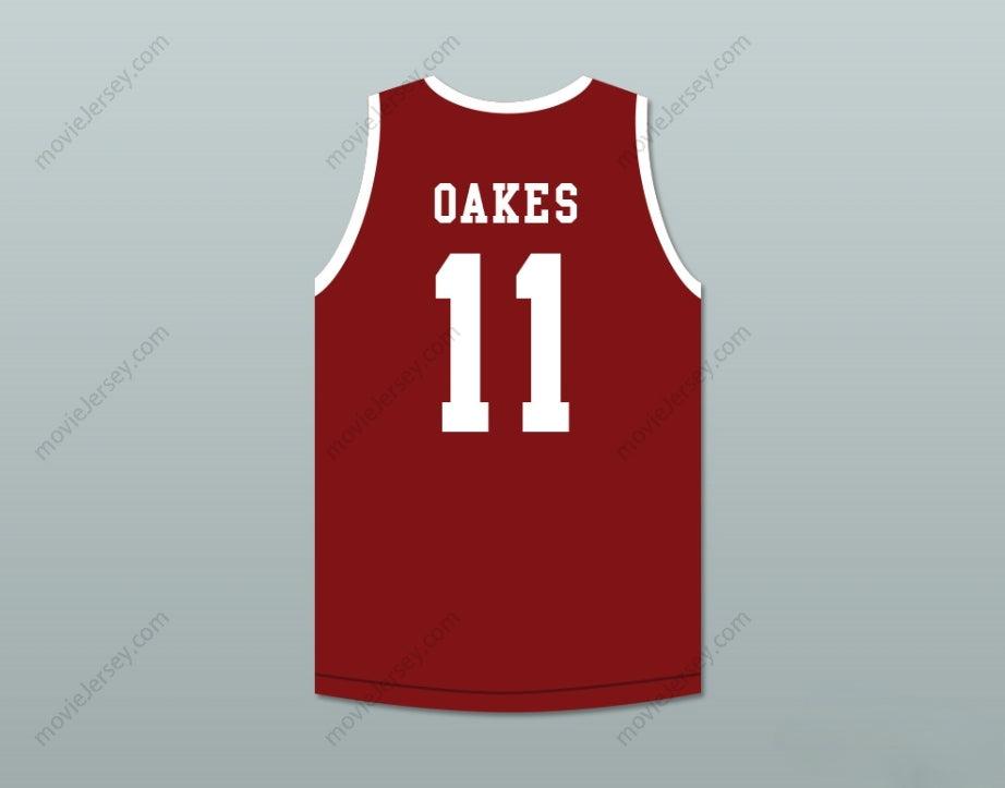 CUSTOM ANY Name Number COACH WALTER OAKES 11 HILLMAN COLLEGE MAROON BASKETBALL JERSEY WITH EAGLE PATCH Top Stitched S-6XL