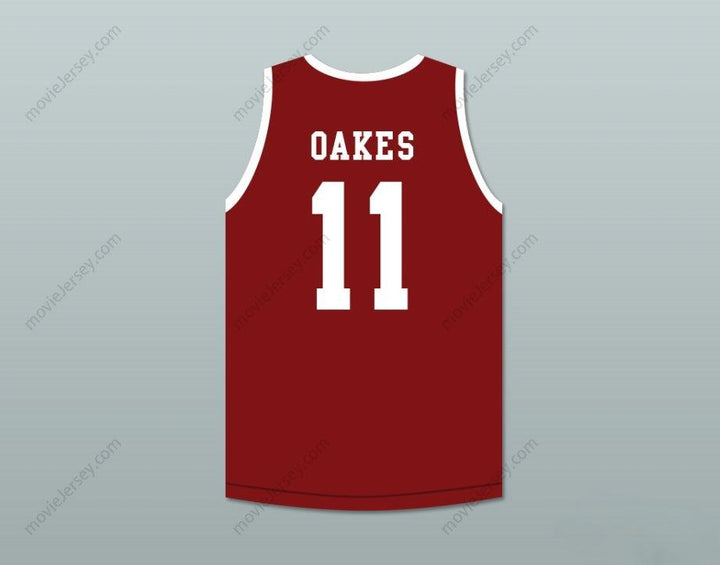 CUSTOM ANY Name Number COACH WALTER OAKES 11 HILLMAN COLLEGE MAROON BASKETBALL JERSEY WITH EAGLE PATCH Top Stitched S-6XL