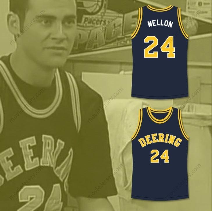CUSTOM ANY Name Number HANG TIME DANNY MELLON 24 DEERING TORNADOS HIGH SCHOOL BASKETBALL JERSEY Top Stitched S-6XL