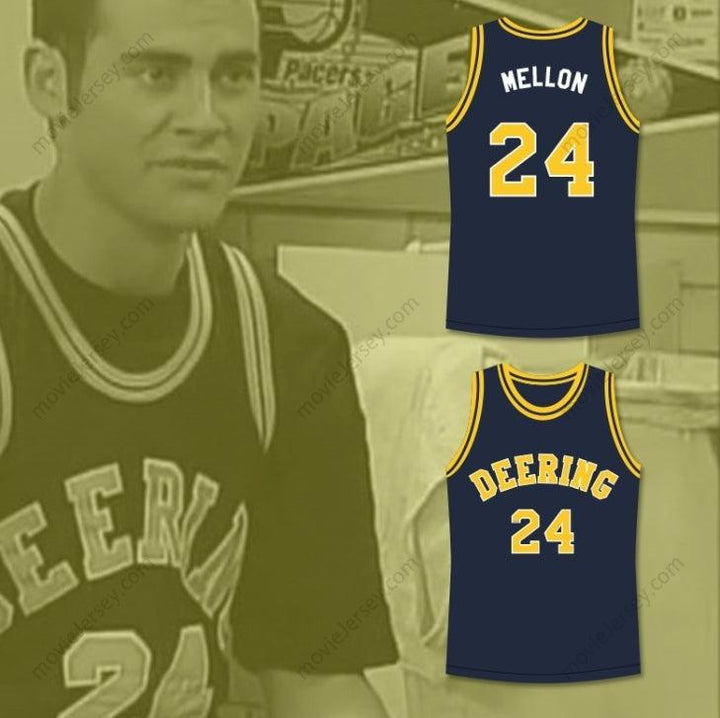 CUSTOM ANY Name Number HANG TIME DANNY MELLON 24 DEERING TORNADOS HIGH SCHOOL BASKETBALL JERSEY Top Stitched S-6XL