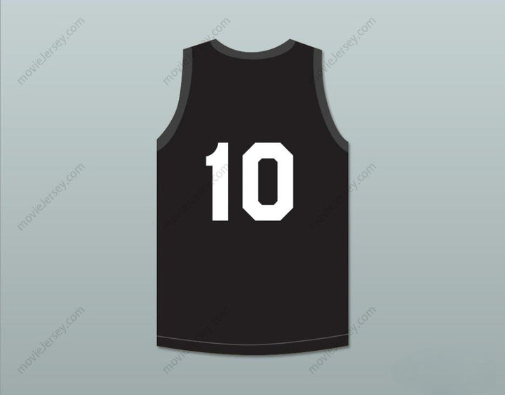 CUSTOM ANY Name Number ALLEN IVERSON 10 ABERDEEN ELEMENTARY SCHOOL BLACK BASKETBALL JERSEY Top Stitched S-6XL