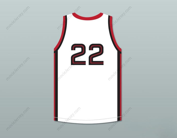 CUSTOM ANY Name Number KAWHI LEONARD 22 MARTIN LUTHER KING HIGH SCHOOL  WHITE BASKETBALL JERSEY 7 Top Stitched S-6XL