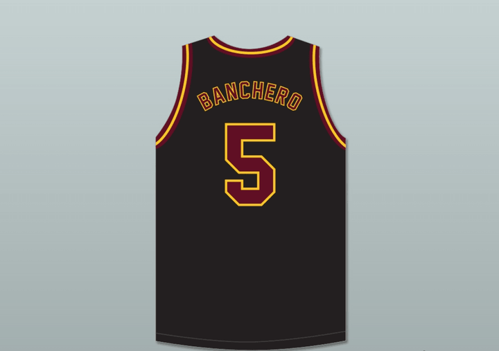 Custom Any Name Number Paolo Banchero 5 O'Dea High School Fighting Irish Black Basketball Jersey 2Top Stitched S-6XL