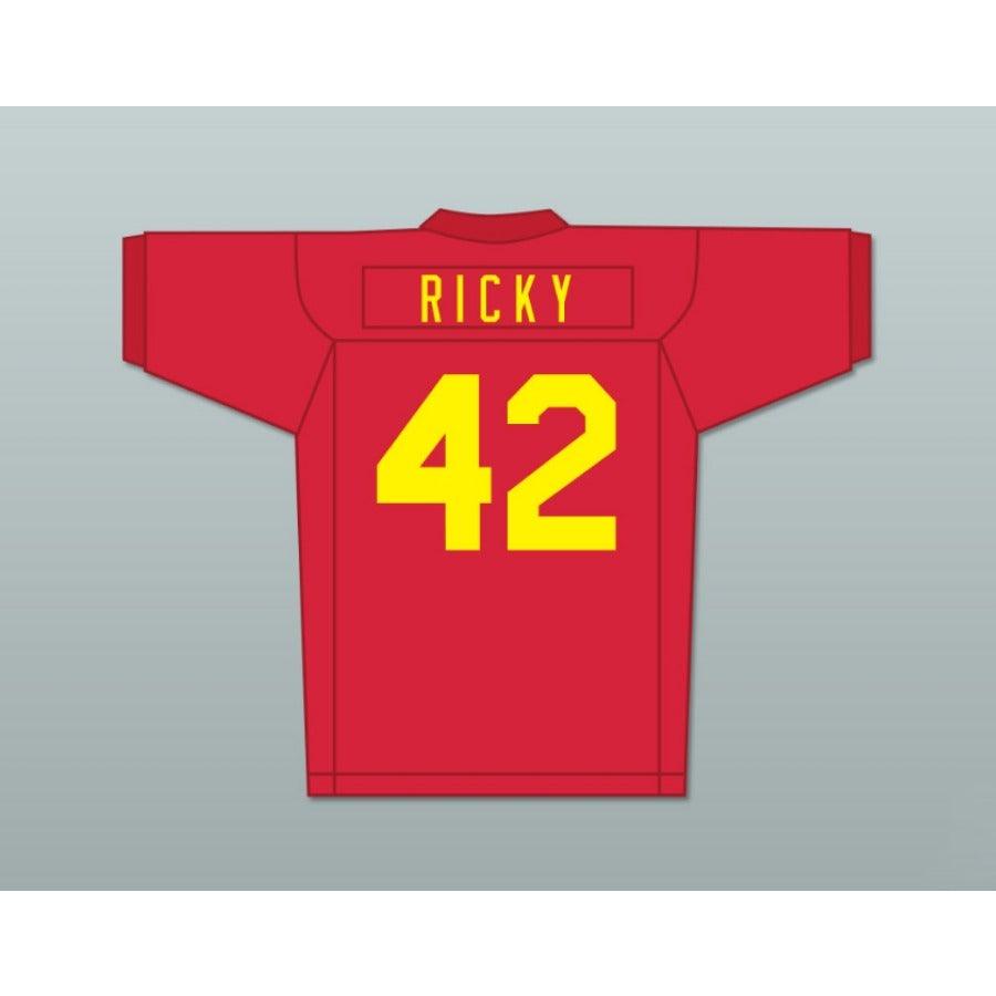CUSTOM ANY Name Number RICKY BAKER 42 RED FOOTBALL JERSEY BOYZ N THE HOOD Top Stitched S-6XL