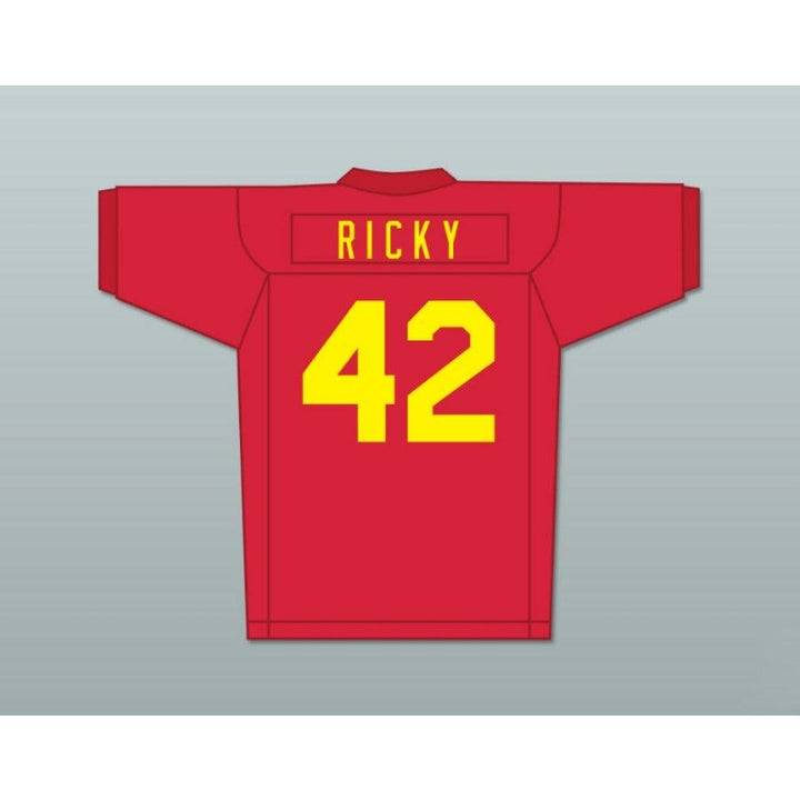 CUSTOM ANY Name Number RICKY BAKER 42 RED FOOTBALL JERSEY BOYZ N THE HOOD Top Stitched S-6XL