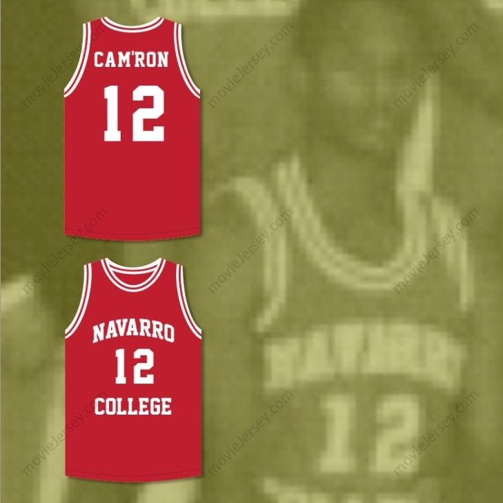 CUSTOM ANY Name Number RAPPER CAMERON GILES 'CAM'RON' 12 NAVARRO  RED BASKETBALL JERSEY Top Stitched S-6XL