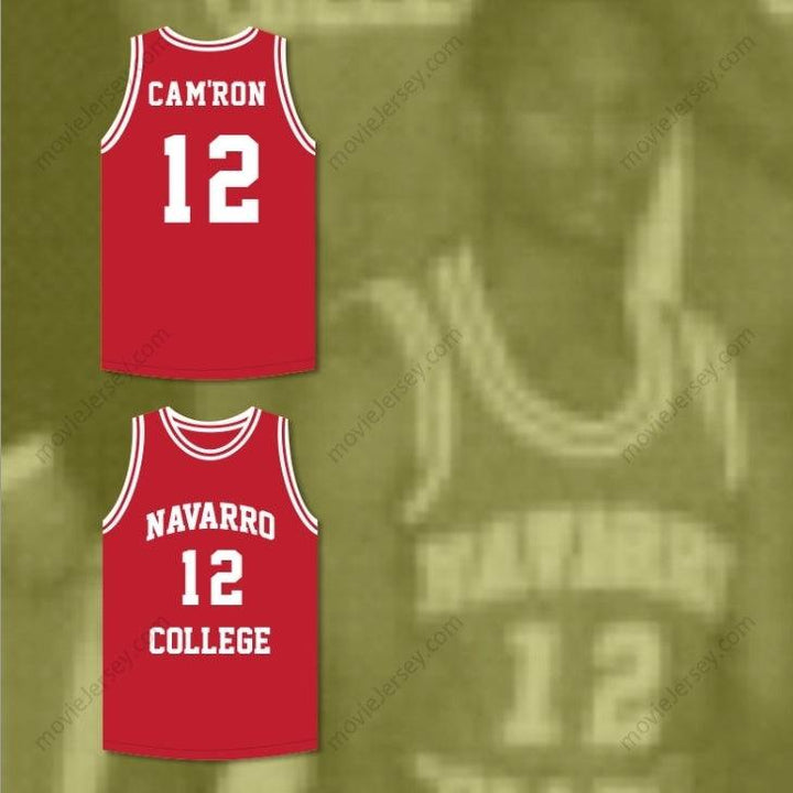 CUSTOM ANY Name Number RAPPER CAMERON GILES 'CAM'RON' 12 NAVARRO  RED BASKETBALL JERSEY Top Stitched S-6XL