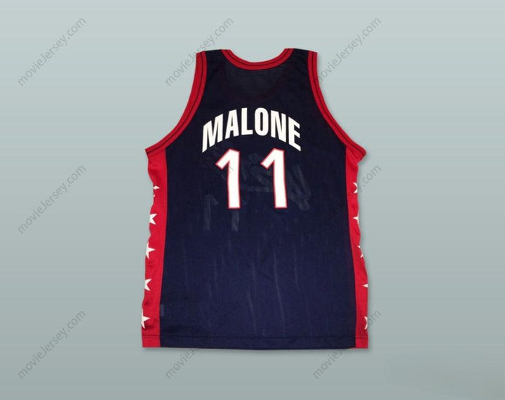 CUSTOM ANY Name Number 1996 KARL MALONE 11 USA TEAM AWAY BASKETBALL JERSEY Top Stitched S-6XL