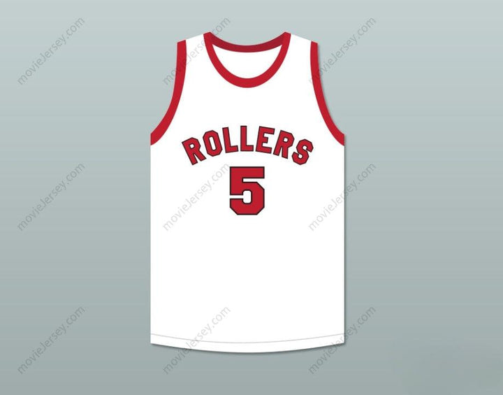 CUSTOM ANY Name Number KENNY SAILORS 5 PROVIDENCE STEAMROLLERS WHITE BASKETBALL JERSEY 3 Top Stitched S-6XL