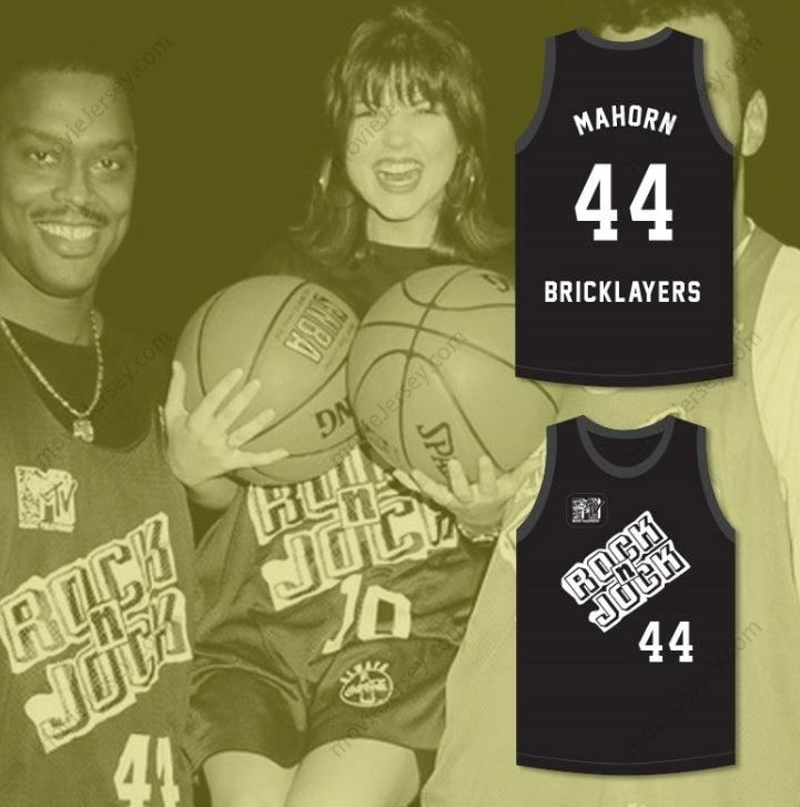 CUSTOM ANY Name Number RICK MAHORN 44 BRICKLAYERS BASKETBALL JERSEY 3RD ANNUAL ROCK N' JOCK B-BALL JAM 1993 Top Stitched S-6XL