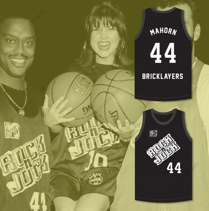 CUSTOM ANY Name Number RICK MAHORN 44 BRICKLAYERS BASKETBALL JERSEY 3RD ANNUAL ROCK N' JOCK B-BALL JAM 1993 Top Stitched S-6XL