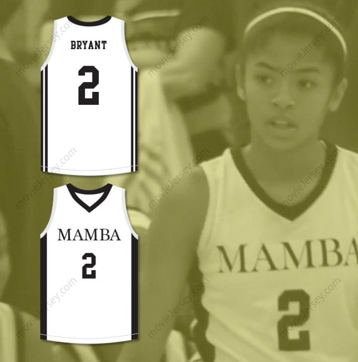 CUSTOM ANY Name Number GIANNA BRYANT 2 MAMBA BALLERS WHITE BASKETBALL JERSEY VERSION 3 Top Stitched S-6XL