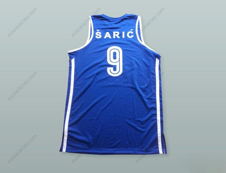 CUSTOM ANY Name Number DARIO SARIC 9 KK CIBONA ZAGREB BASKETBALL JERSEY WITH PATCH Top Stitched S-6XL