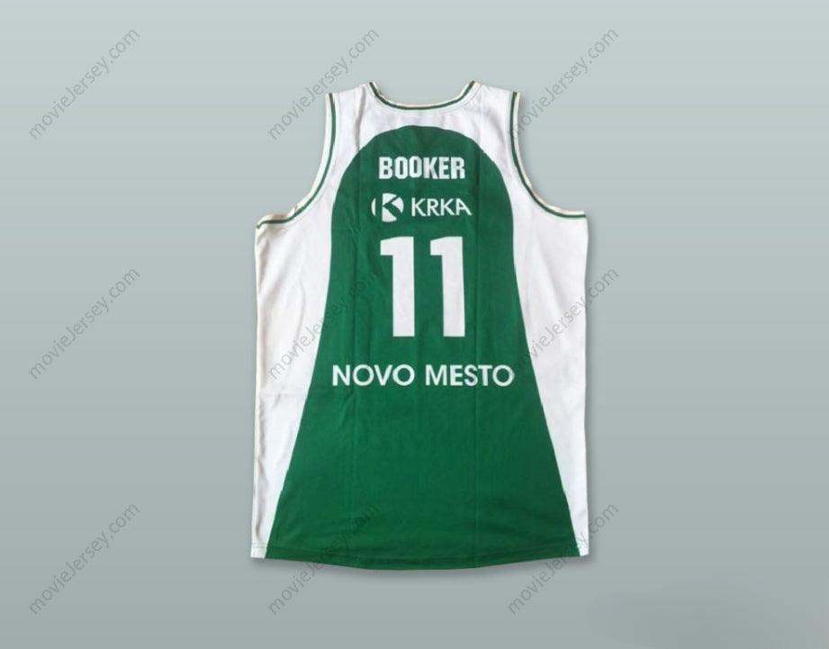 CUSTOM ANY Name Number BOOKER 11 KK KRKA NOVO MESTO SLOVENIA GREEN BASKETBALL JERSEY Top Stitched S-6XL