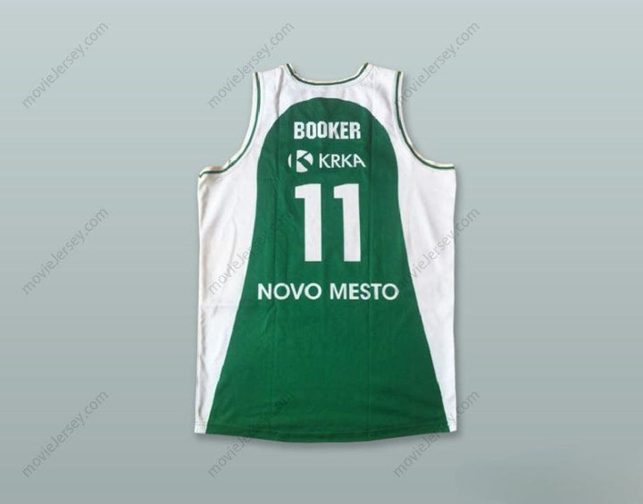 CUSTOM ANY Name Number BOOKER 11 KK KRKA NOVO MESTO SLOVENIA GREEN BASKETBALL JERSEY Top Stitched S-6XL
