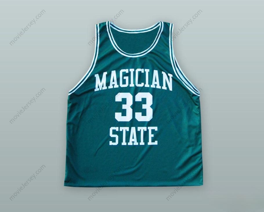 CUSTOM ANY Name Number MAGIC JOHNSON 33   GREEN BASKETBALL JERSEY Top Stitched S-6XL