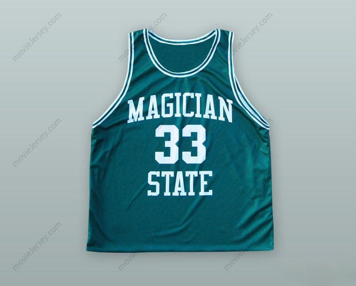 CUSTOM ANY Name Number MAGIC JOHNSON 33   GREEN BASKETBALL JERSEY Top Stitched S-6XL