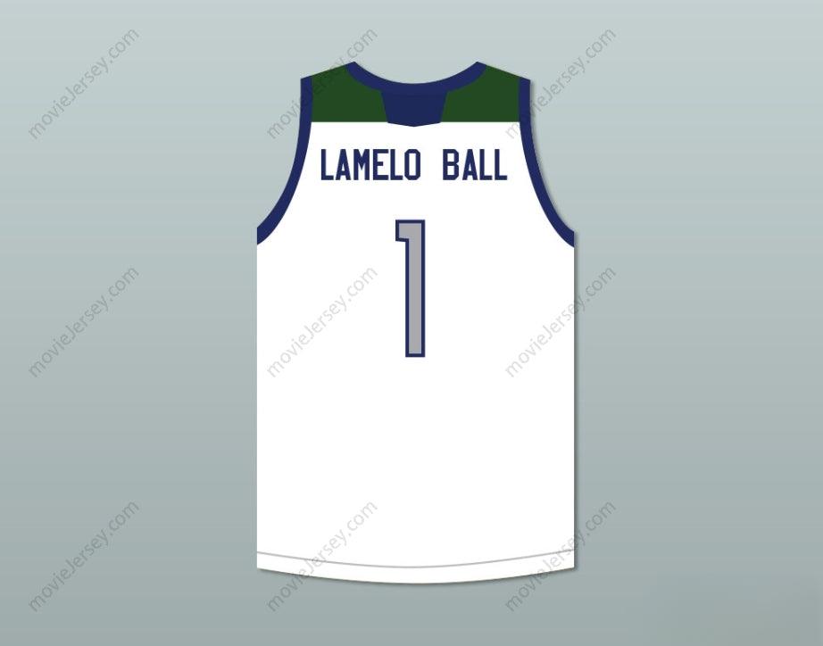 CUSTOM ANY Name Number LAMELO BALL 1 CHINO HILLS HUSKIES WHITE BASKETBALL JERSEY WITH PATCH Top Stitched S-6XL