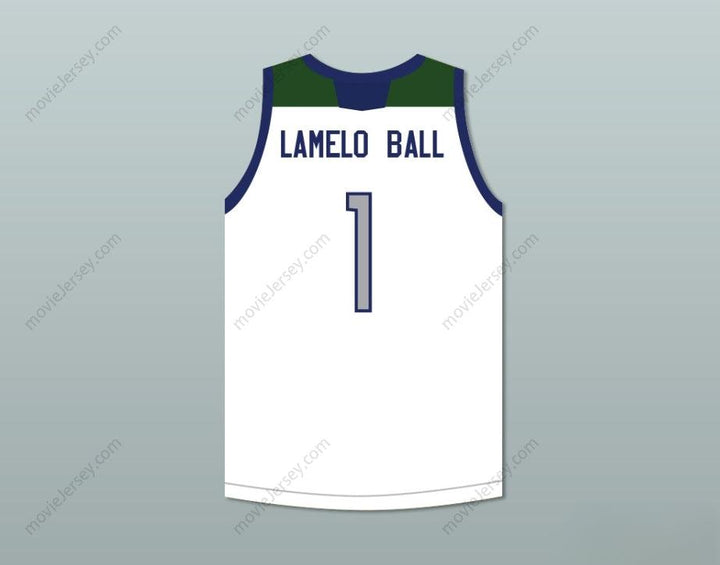 CUSTOM ANY Name Number LAMELO BALL 1 CHINO HILLS HUSKIES WHITE BASKETBALL JERSEY WITH PATCH Top Stitched S-6XL