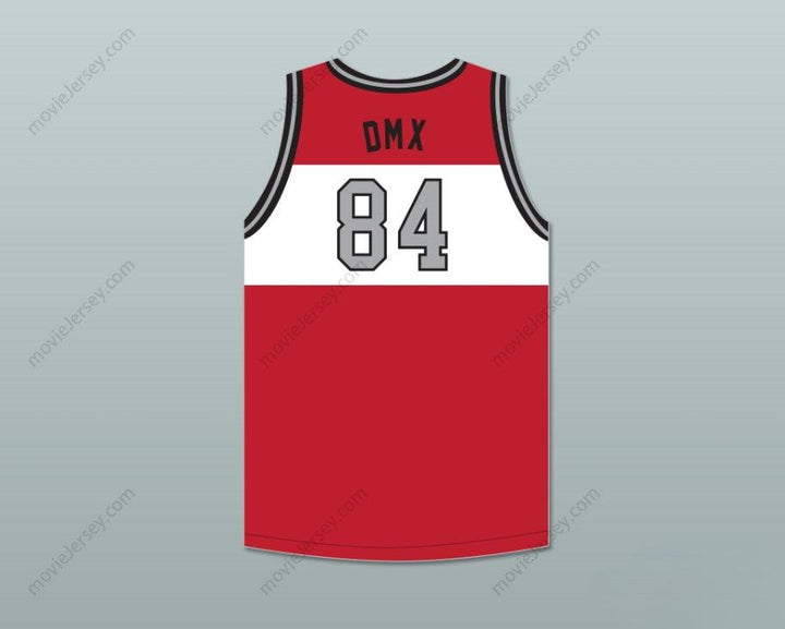 CUSTOM ANY Name Number DMX 84 ROUGH RYDERS RED BASKETBALL JERSEY 4 Top Stitched S-6XL