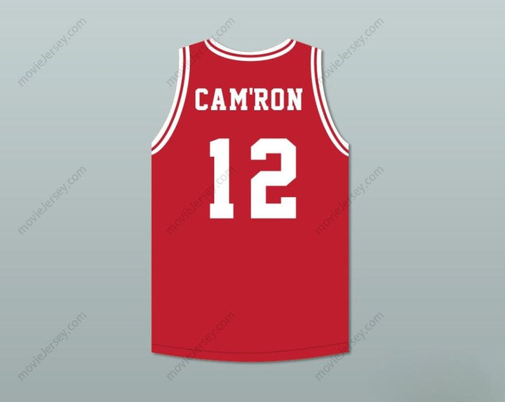 CUSTOM ANY Name Number RAPPER CAMERON GILES 'CAM'RON' 12 NAVARRO  RED BASKETBALL JERSEY Top Stitched S-6XL