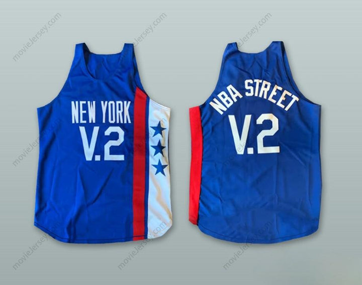CUSTOM ANY Name Number STREET VOLUME 2 VIDEO GAME BLUE BASKETBALL JERSEY Top Stitched S-6XL