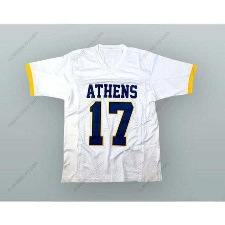 CUSTOM ANY Name Number PHILIP RIVERS 17 ATHENS HIGH SCHOOL GOLDEN  WHITE FOOTBALL JERSEY Top Stitched S-6XL