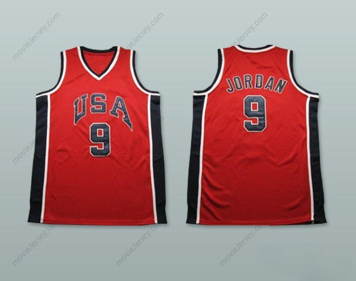 CUSTOM ANY Name Number MICHAEL 9 TEAM USA RED BASKETBALL JERSEY Top Stitched S-6XL