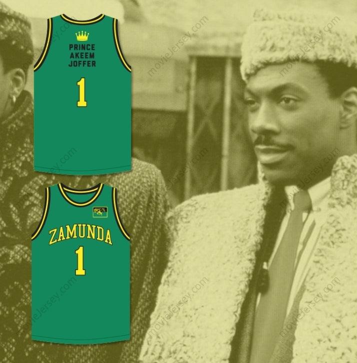 CUSTOM ANY Name Number PRINCE AKEEM JOFFER 1 FICTIONAL AFRICAN COUNTRY GREEN BASKETBALL JERSEY WITH FLAG PATCH Top Stitched S-6XL