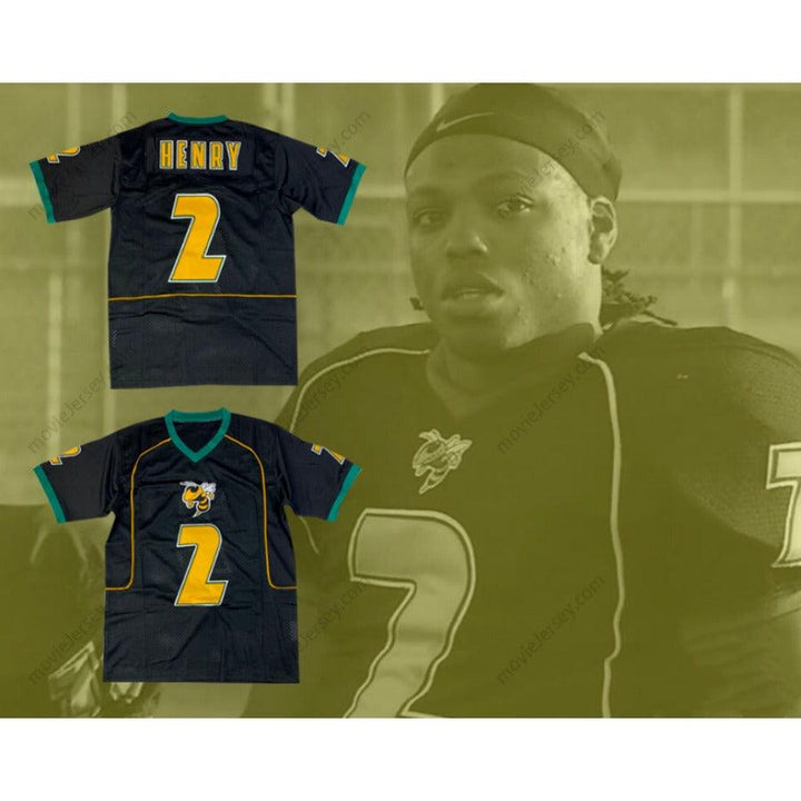 CUSTOM ANY Name Number DERRICK HENRY 2 YULEE HIGH SCHOOL HORNETS BLACK FOOTBALL JERSEY Top Stitched S-6XL