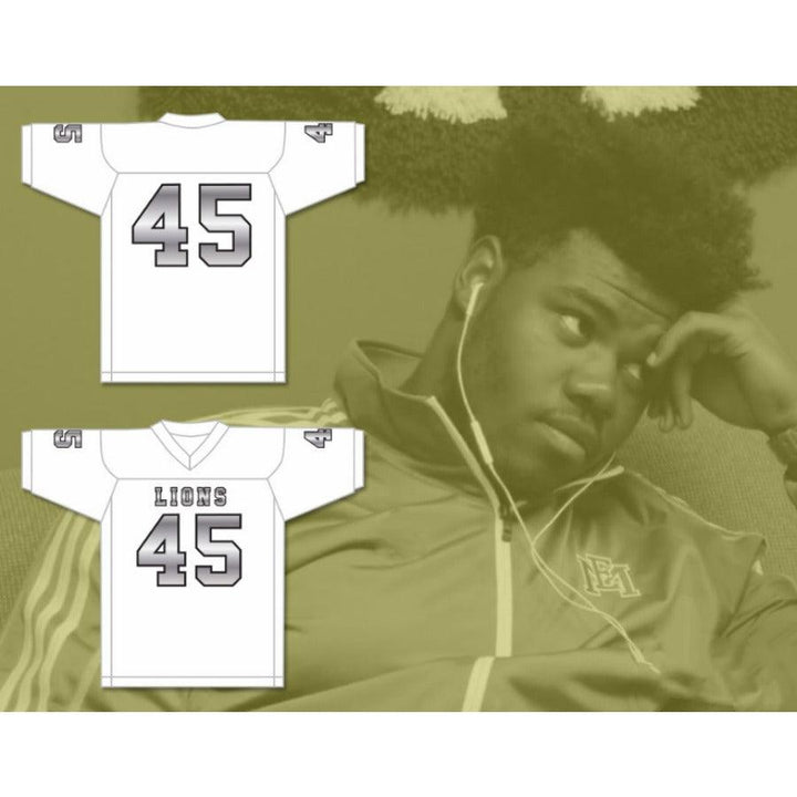 CUSTOM ANY Name Number CALEB GRANT 45 EMCC LIONS FOOTBALL JERSEY INCLUDES PATCHES Top Stitched S-6XL