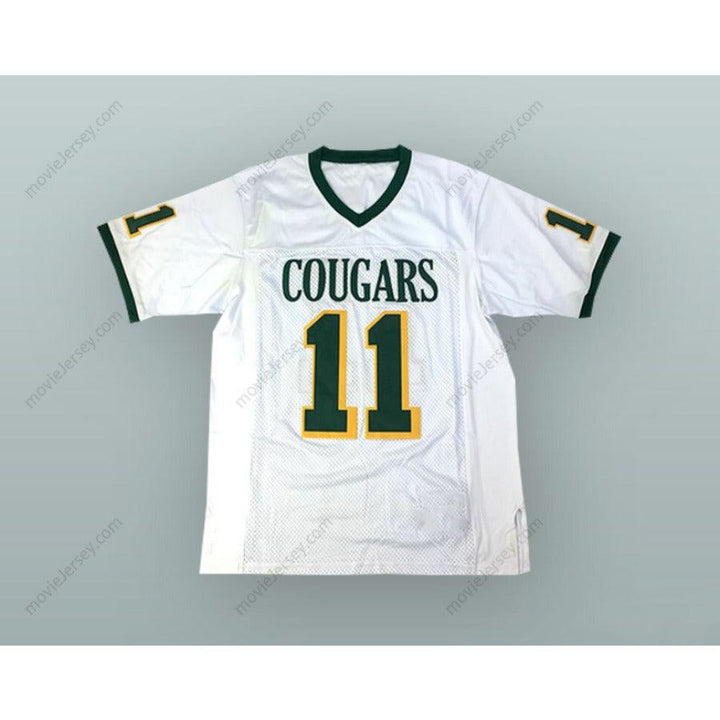 CUSTOM ANY Name Number RUSSELL WILSON 11 COLLEGIATE SCHOOL COUGARS WHITE FOOTBALL JERSEY Top Stitched S-6XL